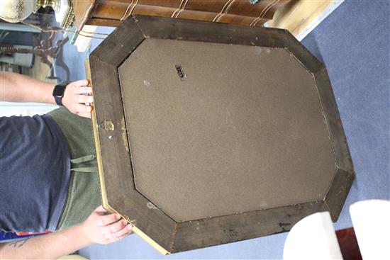 A reproduction octagonal marginal plate wall mirror, W.74cm H.94cm